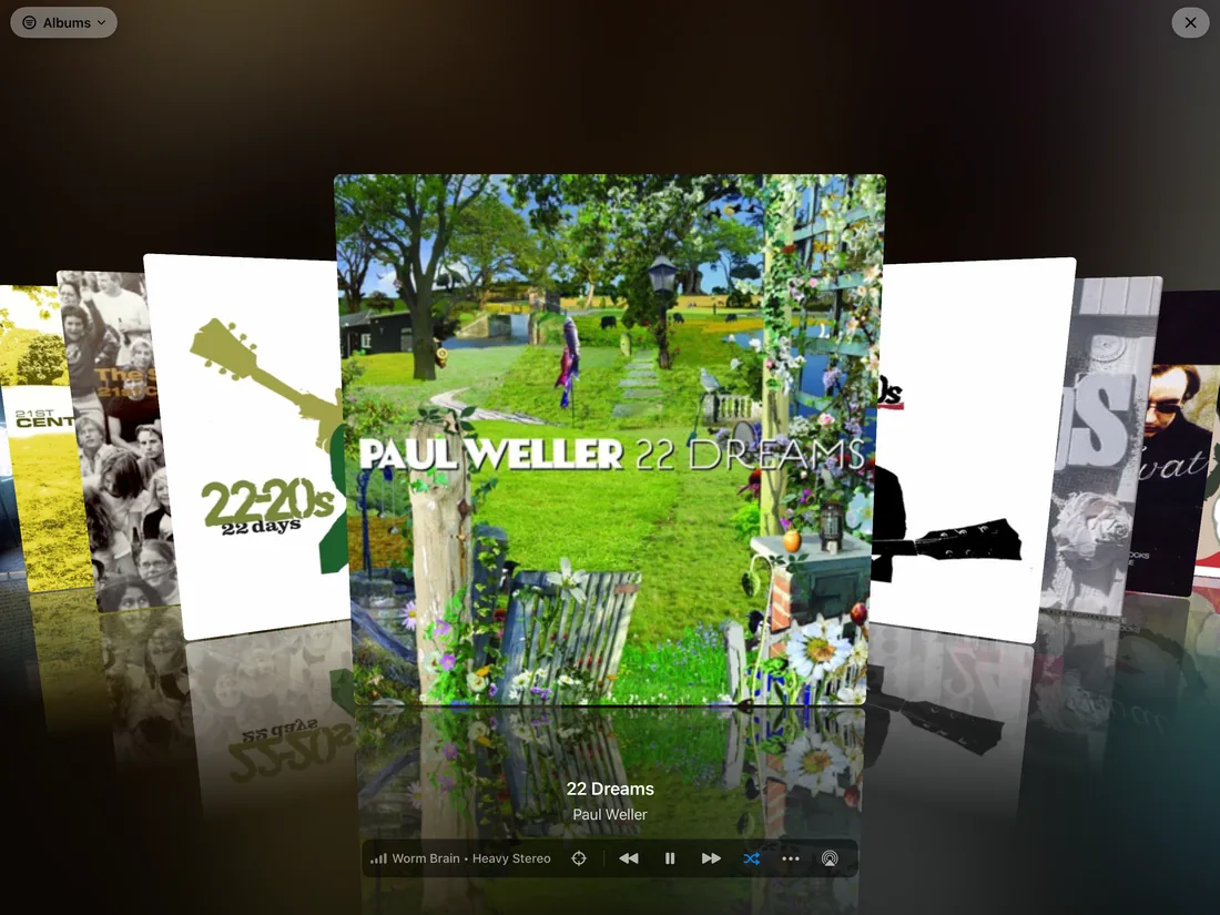 MusicCovered Mobile CoverFlow on iPad in landscape