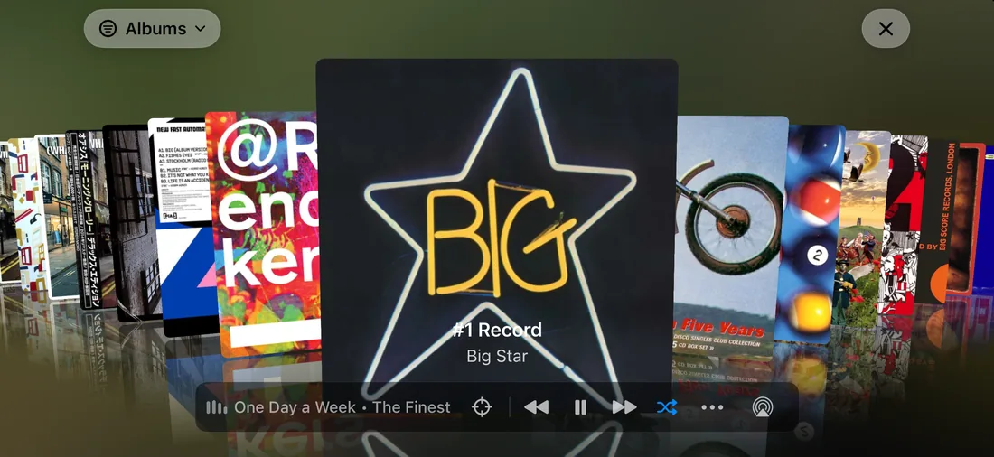 MusicCovered Mobile CoverFlow in landscape on iPhone