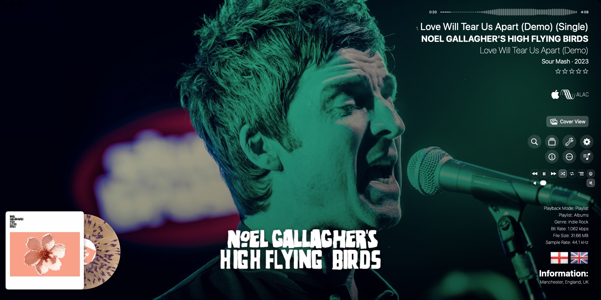 Album Artwork Music Display Screenshot - Noel