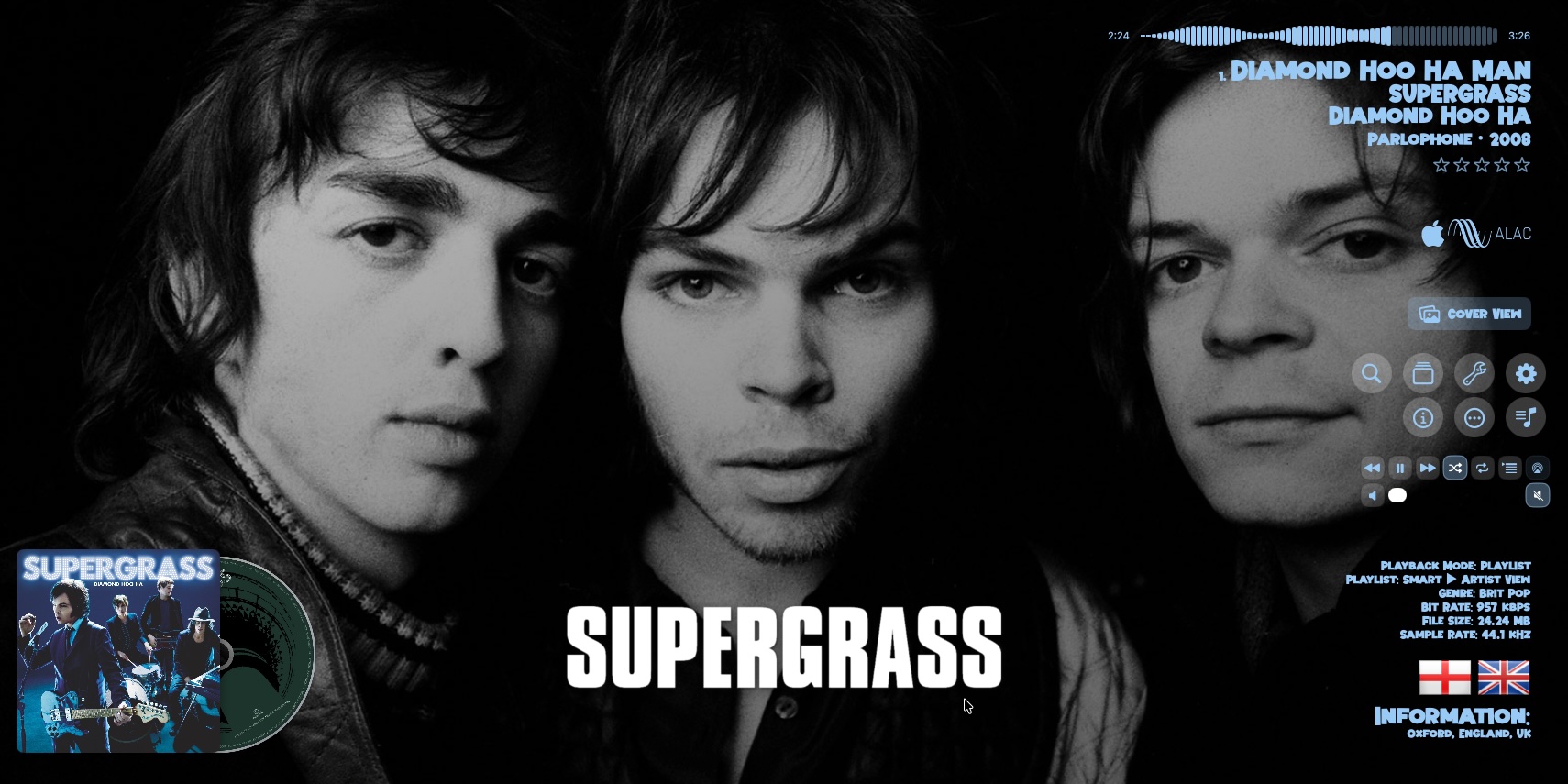 Album Artwork Music Display Screenshot - Supergrass (JPG)